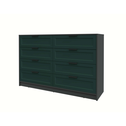 Kомод Тренд КТ-К157 (Антрацит ЛДСП/ Изумруд ЛМДФ) Ш1565 В1020 Г451